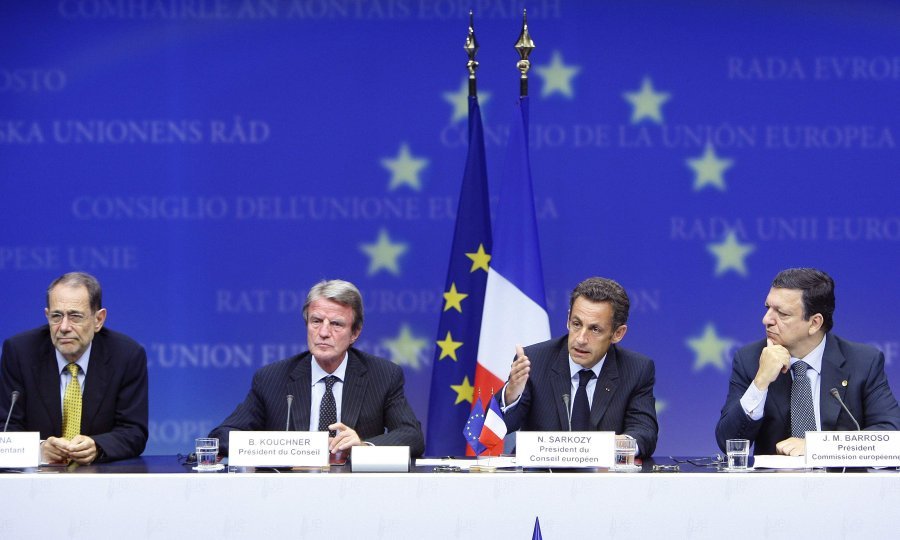 Solana Kouchner Sarkozy Barroso