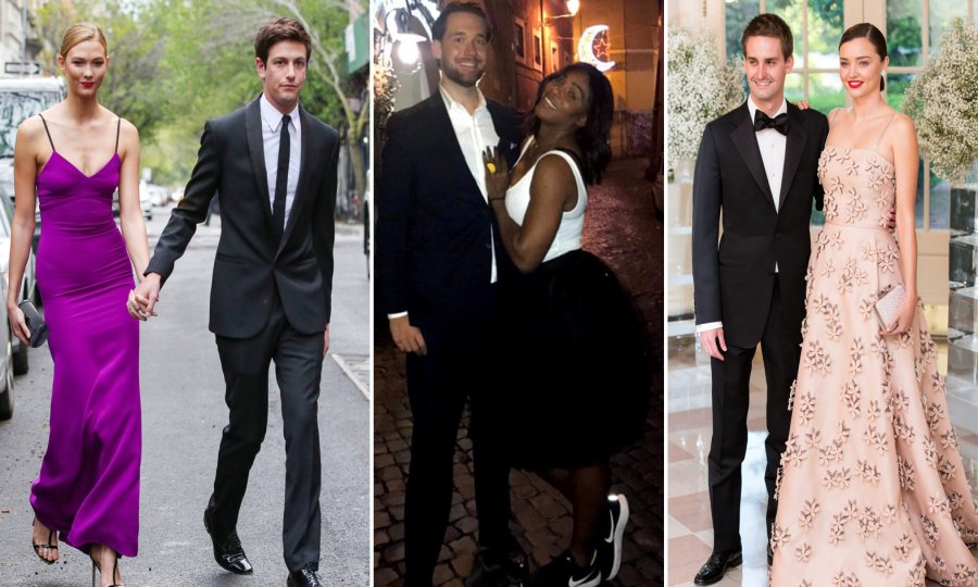 Karlie Kloss i Joshua Kushner, Serena Williams i Alexis Ohanian, Miranda Kerr i Evan Spiegel