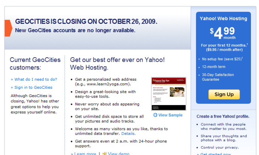 Yahoo! GeoCities