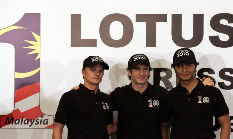 Heikki Kovalainen, Jarno Trulli i Fairuz Fauzi
