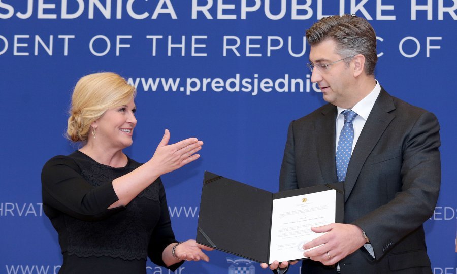 Kolinda Grabar Kitarović i Andrej Plenković
