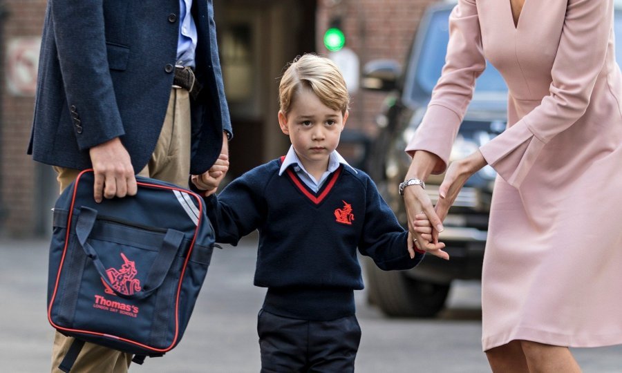 Princ William i maleni princ George prvi dan škole