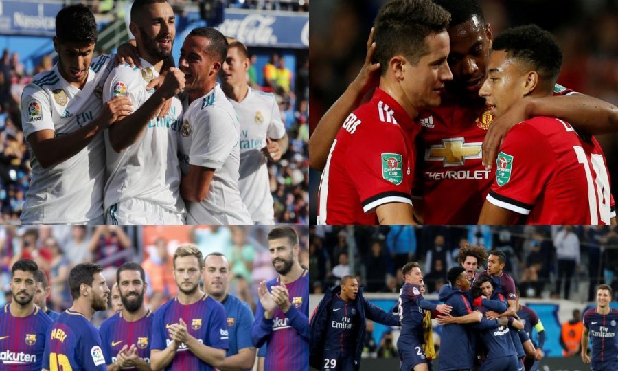 Real, Manchester U., Barcelona i PSG