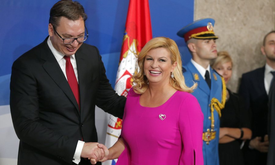 Aleksandar Vučić i Kolinda Grabar Kitarović na inauguraciji srbijanskog predsjednika u lipnju 2017.