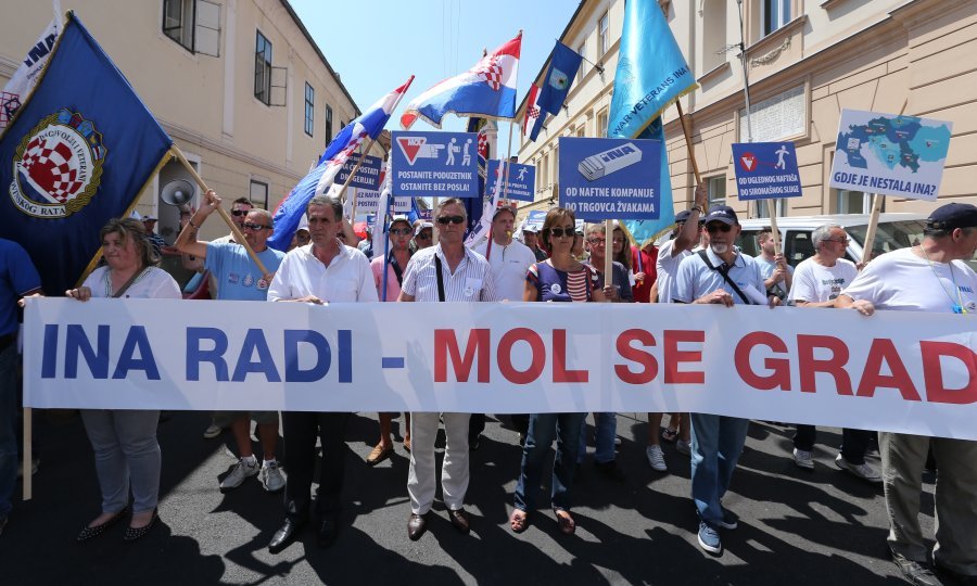 Prosvjed sindikata Inaš - arhivska fotografija