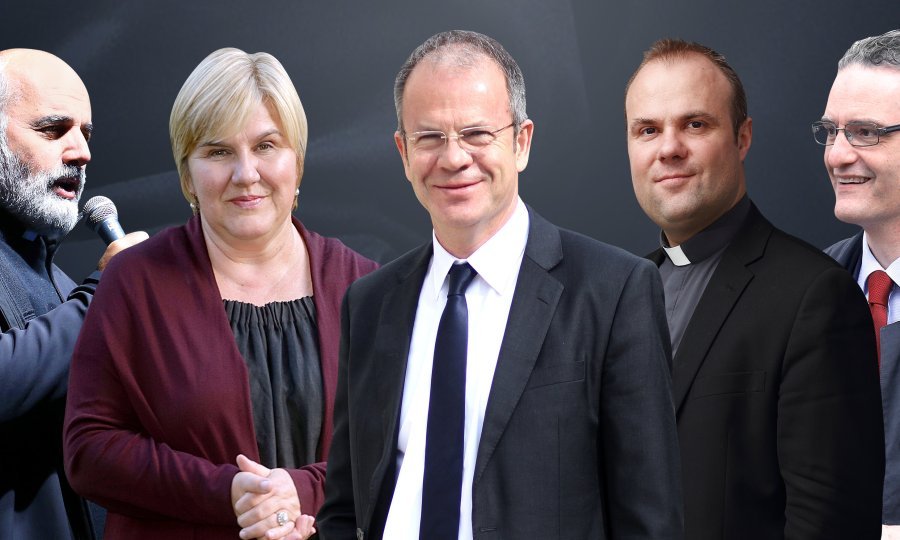 Pater Ike Madunić, Željka Markić, Ivić Pašalić, don Damir Stojić, Vice Batarelo