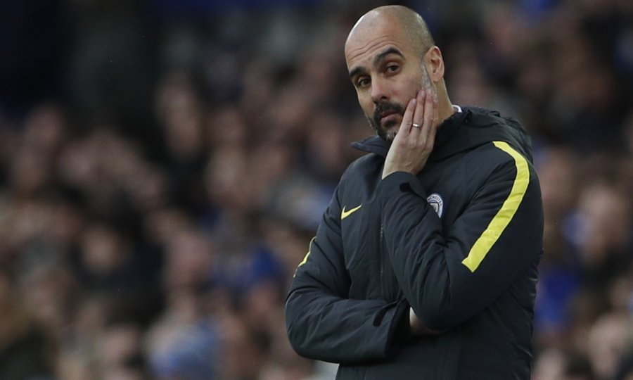 Britain Soccer Football - Everton v Manchester City - Premier League - Goodison Park - 15/1/17 Manchester City manager Pep Guardiola looks dejected Action Images via Reuters / Lee Smith Livepic EDITORIAL USE ONLY. No use with unauthorized audio, video, d