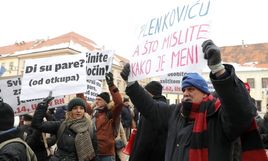 Prosvjed na Markovu trgu