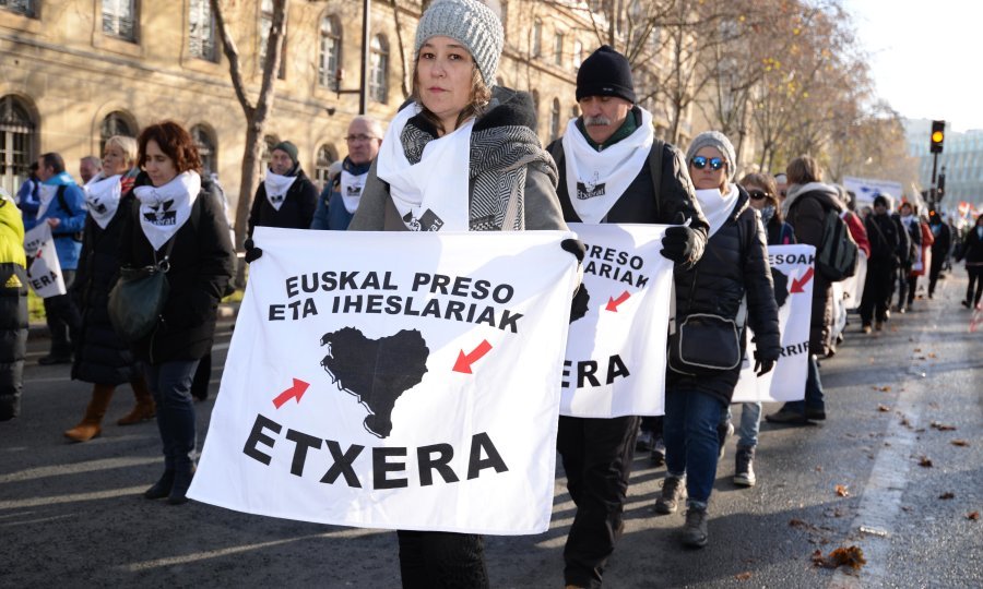 Prosvjed podrške zatvorenim pripadnicima ETA-e u Parizu 2017.