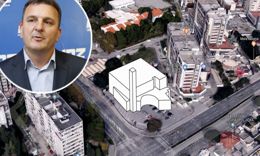 Planirani položaj nove crkve u Splitu, Petar Škorić