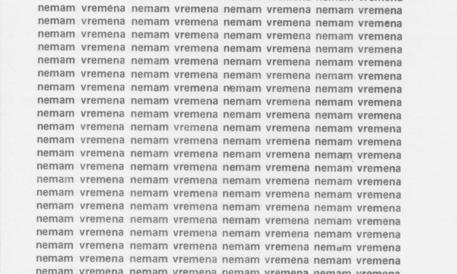 Mladen Stilinović, 'Nemam vremena'