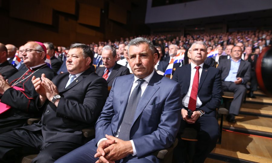 Mladen Markač i Ante Gotovina u dvorani 'Vatroslav Lisinski' u Zagrebu na svečanoj akademiji u povodu Dana OSRH u svibnju ove godine