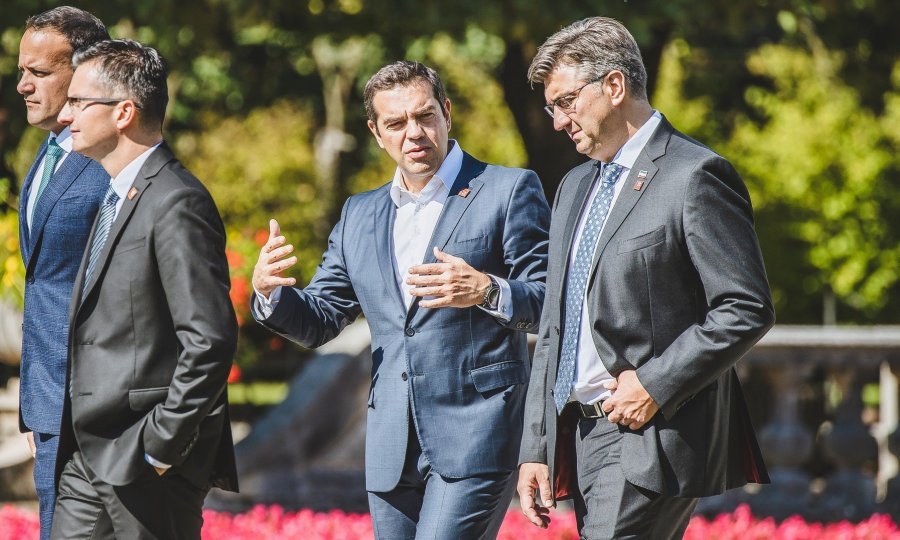Taoiseach Leo Varadkar, Marjan Šarec, Aleksis Tsipras i Andrej Plenković u Salzburgu