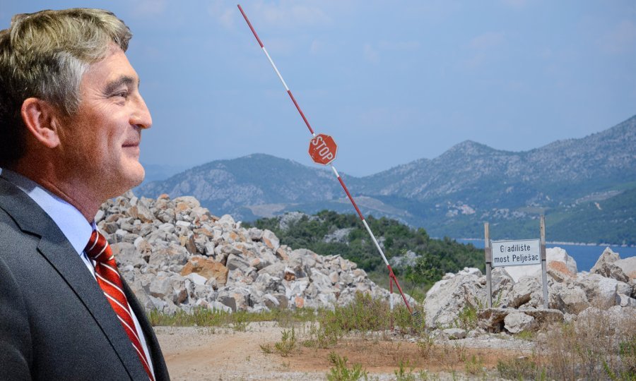 Željko Komšić, gradilište Pelješkoga mosta
