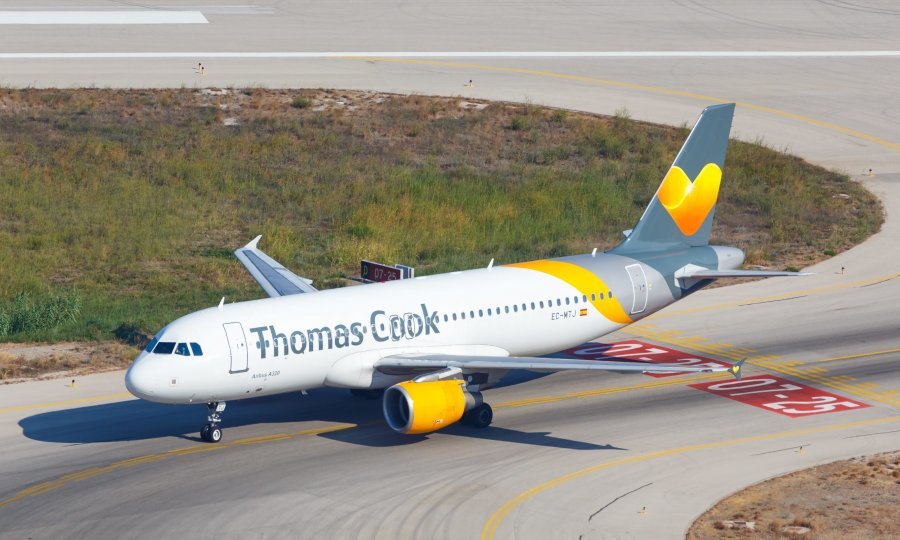 Zrakoplov Thomasa Cook Airlinesa Airbus A320 u zračnoj luci Rodos u Grčkoj 9. rujna 2018.