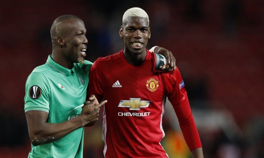 Florentin i Paul Pogba na utakmici St. Etienne - Manchester United