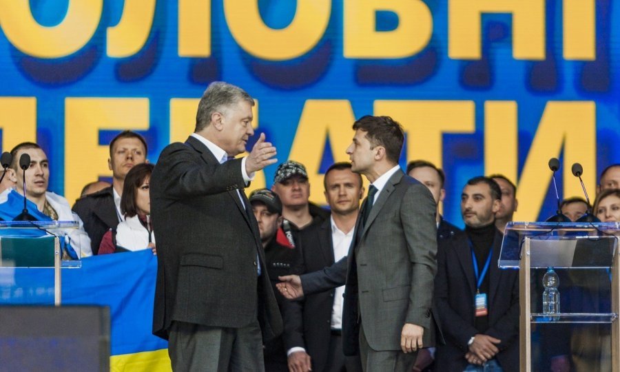 Petro Porošenko i Volodimir Zelenskij