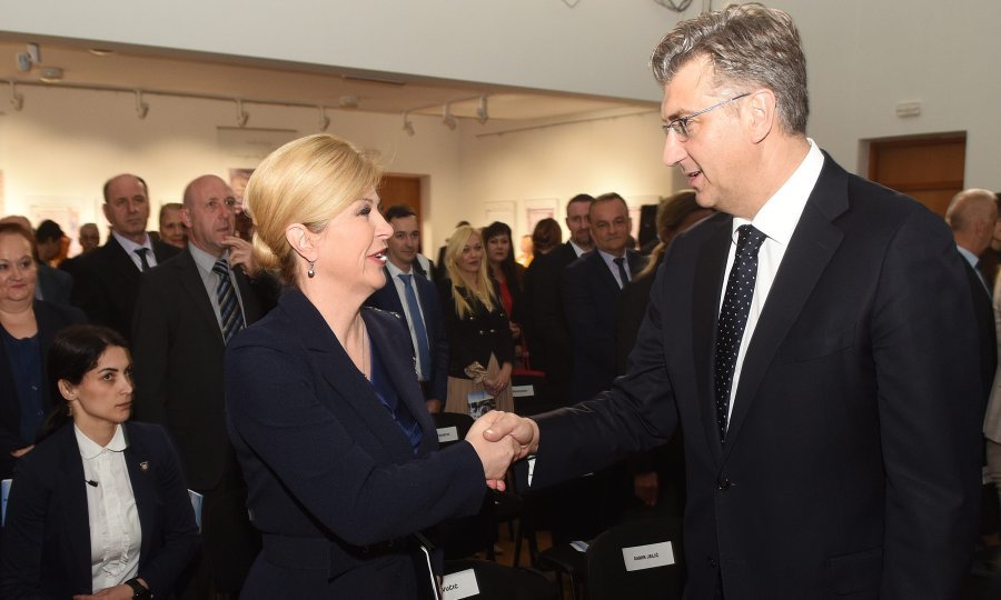 Kolinda Grabar Kitarović i Andrej Plenković u Karlovcu