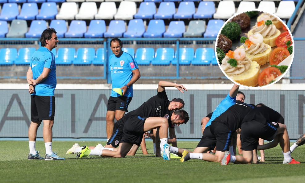 Trening hrvatske reprezentacije / hrana