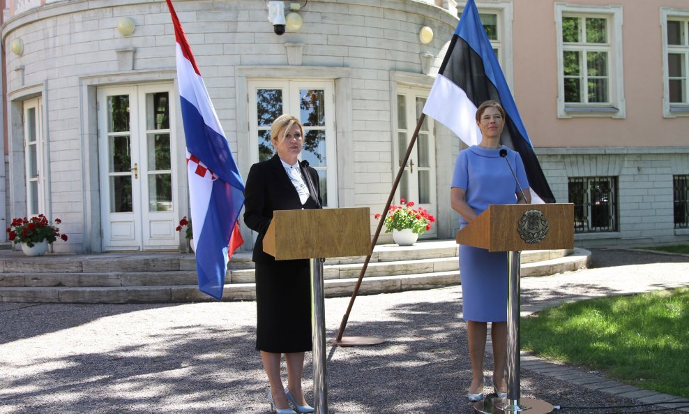 Estonska i hrvatska predsjednica Kersti Kaljulaid i Kolinda Grabar Kitarović