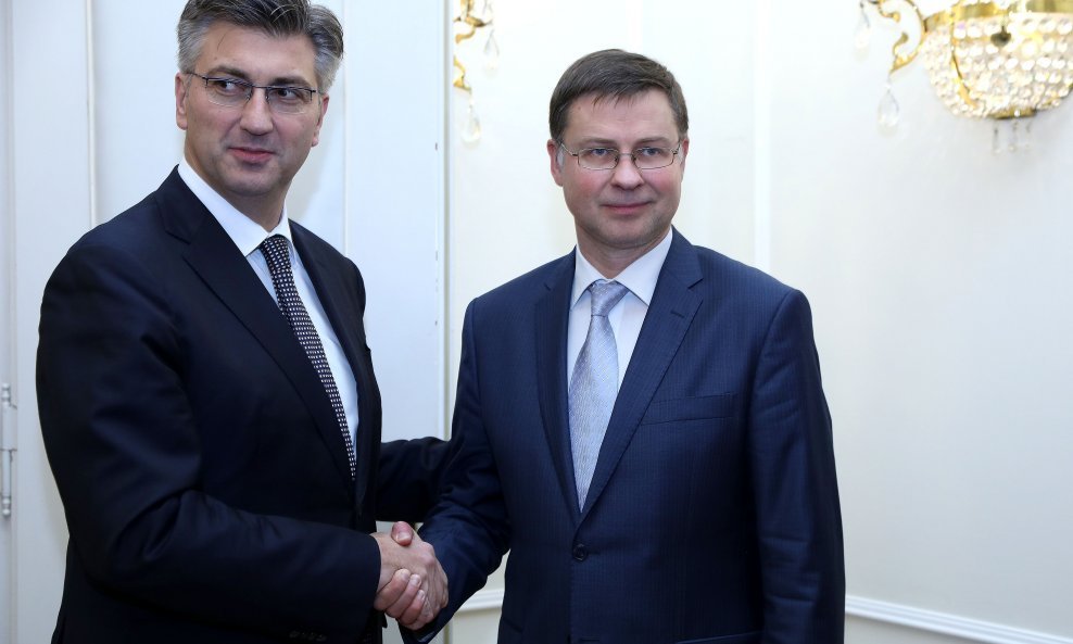 Andrej Plenković i Valdis Dombrovskis