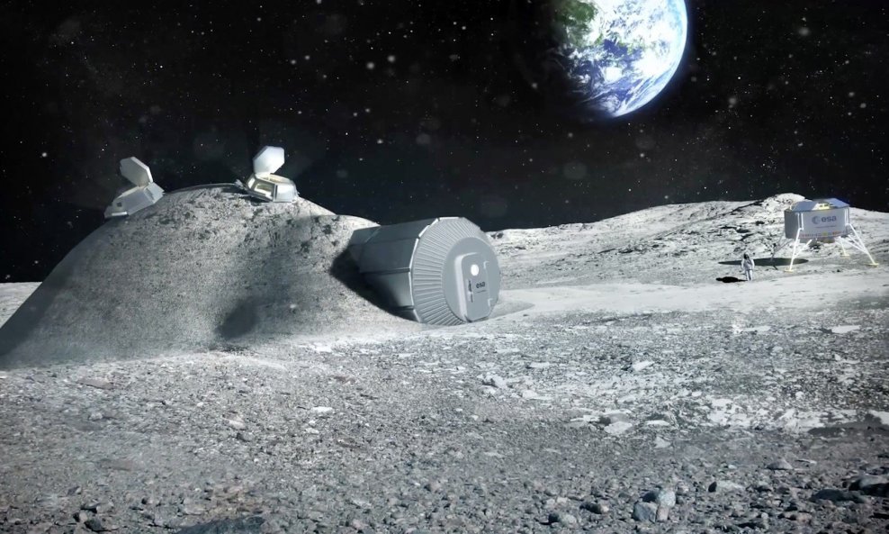 Ilustracija baze na Mjesecu