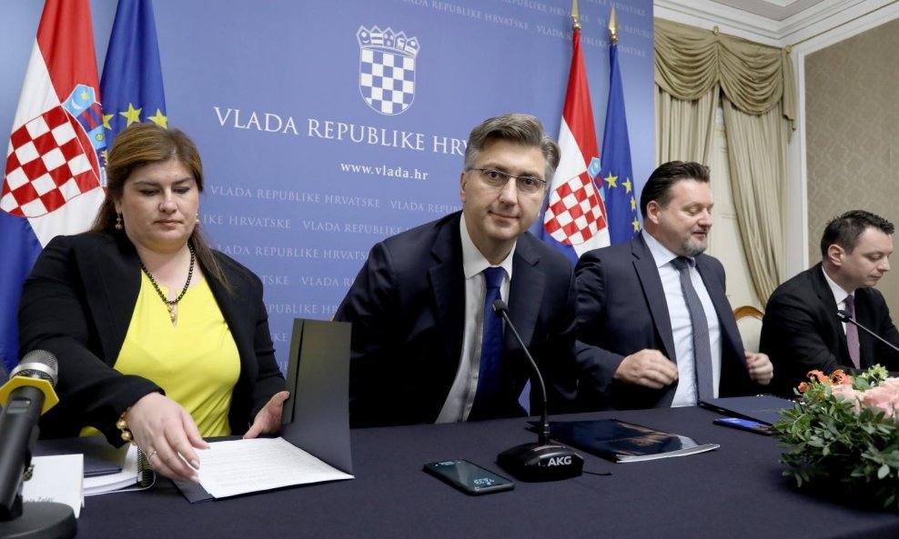 Ministrica Gabrijela Žalac, premijer Andrej Plenković i bivši ministar Lovro Kuščević