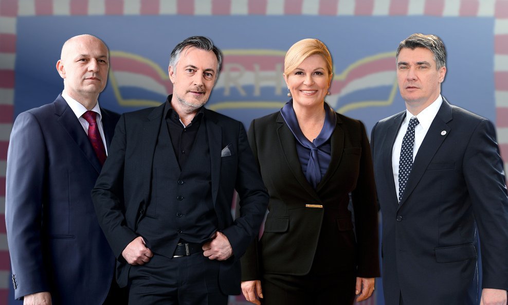 Mislav Kolakušić, Miroslav Škoro, Kolinda Grabar Kitarović, Zoran Milanović