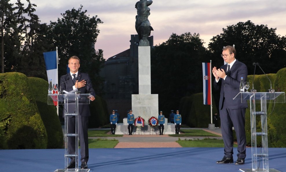 Emmanuel Macron i Aleksandar Vučić