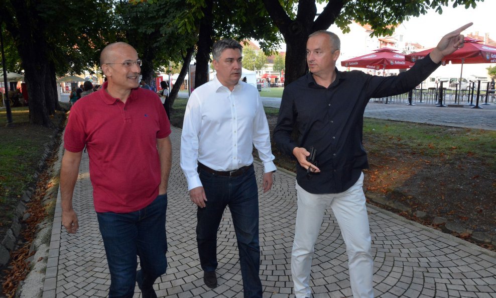 Orsat Miljenić, Zoran Milanović i gradonačelnik Nove Gradiške Vinko Grgić