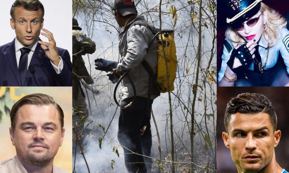 Emmanuel Macron, Leonardo DiCaprio, Madonna i Cristiano Ronaldo imali su što reći o požarima koji bukte Amazonijom. Samo, jesu li bili u pravu?