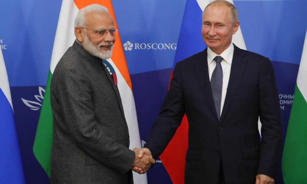 Nerendra Modi i Vladimir Putin