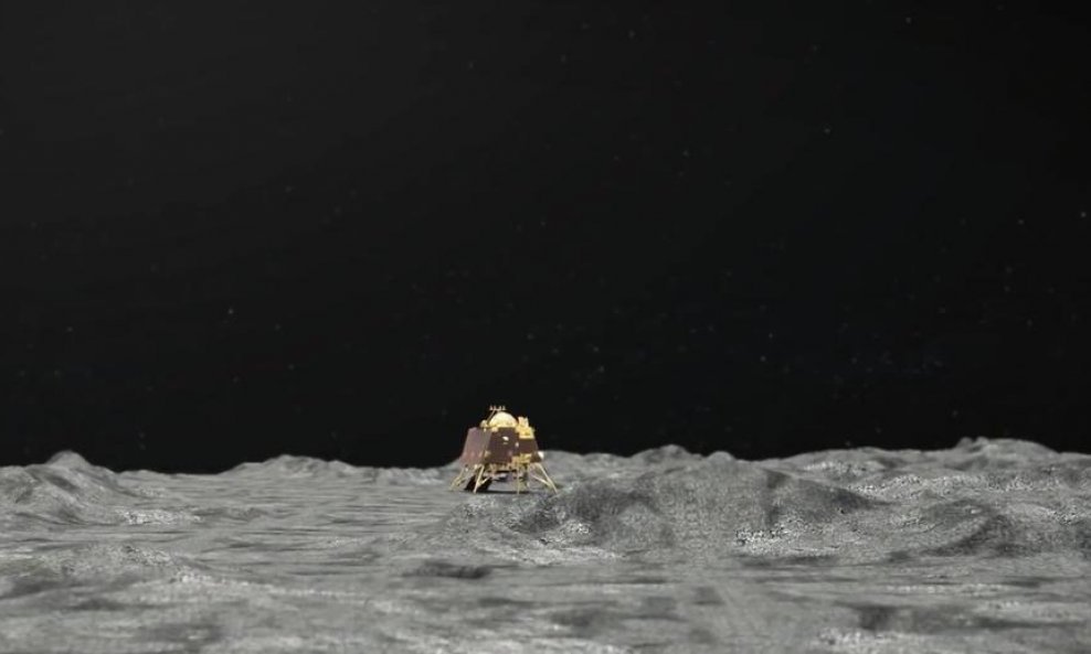 Indijski lander Vikram trebao je u subotu meko prizemljiti na mjesečevom južnom polu
