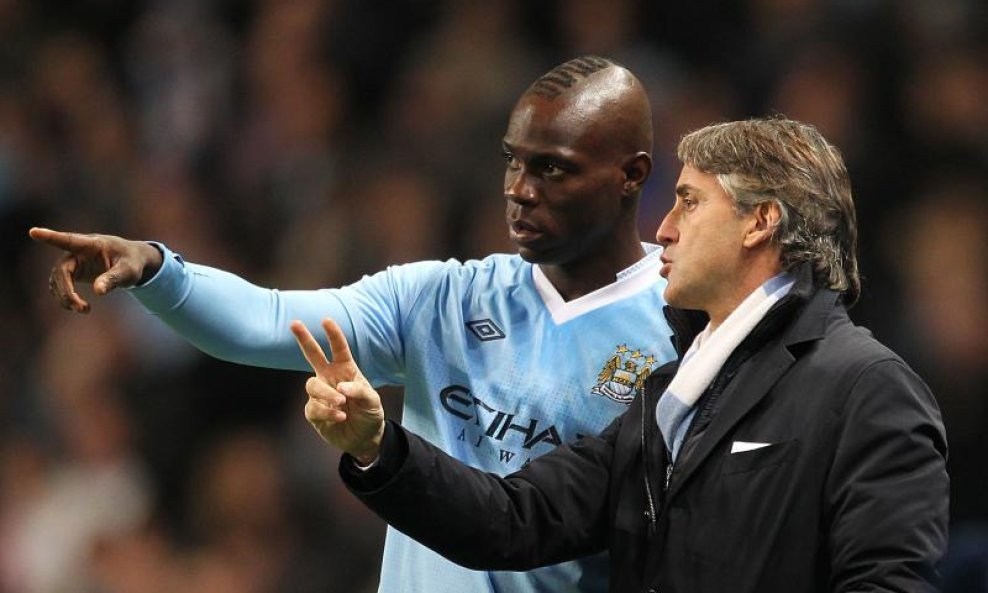 Manchester City 2012 Mario Balotelli Roberto Mancini