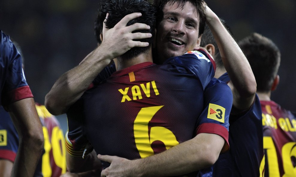 Lionel Messi Xavi Hernandez FC Barcelona