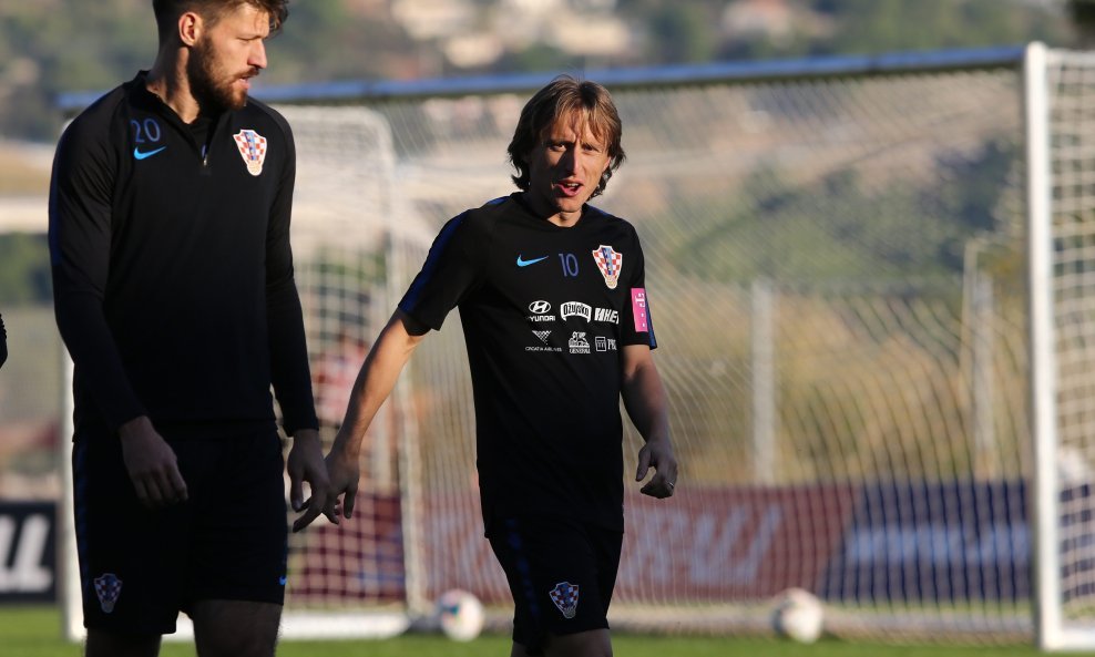 Luka Modrić na treningu u Omišu