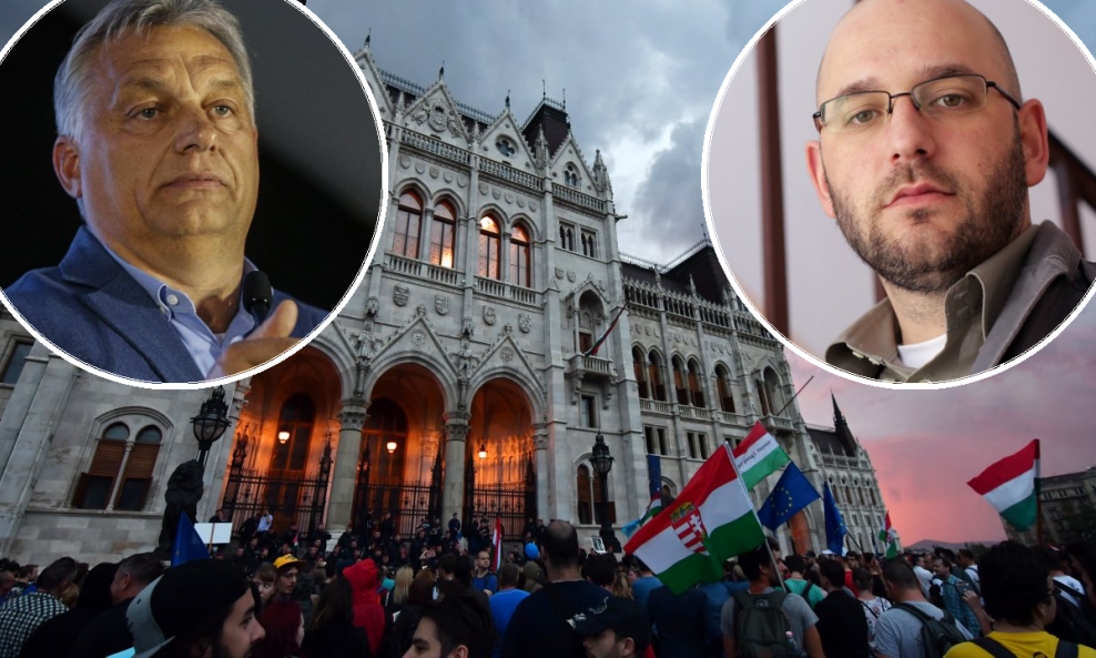 Viktor Orban / Oporbeni prosvjed pred mađarskim Parlamentom / Stevo Đurašković