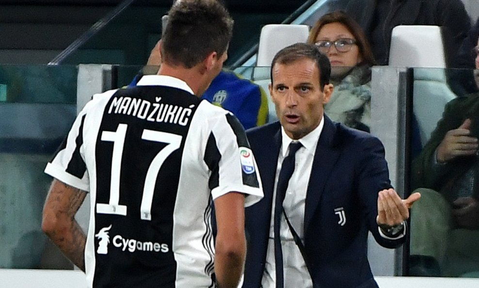 Massimiliano Allegri i Mario Mandžukić dok su surađivali u Juventusu