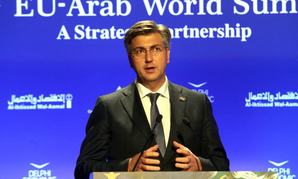 Andrej Plenković na skupu EU - Arapski svijet