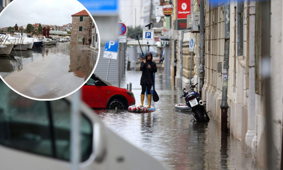 Poplavljena riva u Šibeniku, kao i centar Rijeke