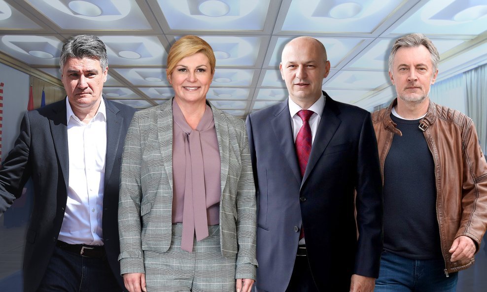 Zoran Milanović, Kolinda Grabar Kitarović, Mislav Kolakušić, Miroslav Škoro