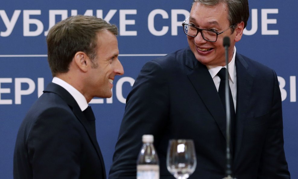 Emmanuel Macron i Aleksandar Vučić