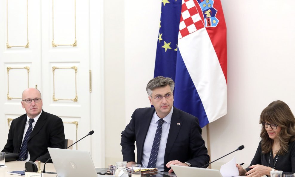 Andrej Plenković na današnjoj sjednici Vlade