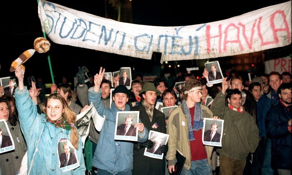 Prosvjedi u Pragu krajem 1989.