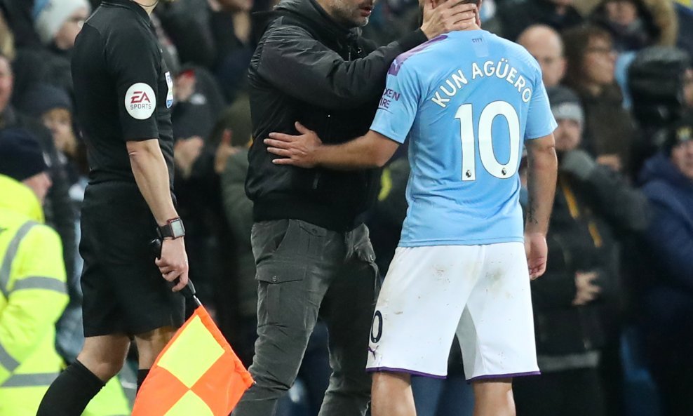 Pep Guardiola i Sergio Aguero