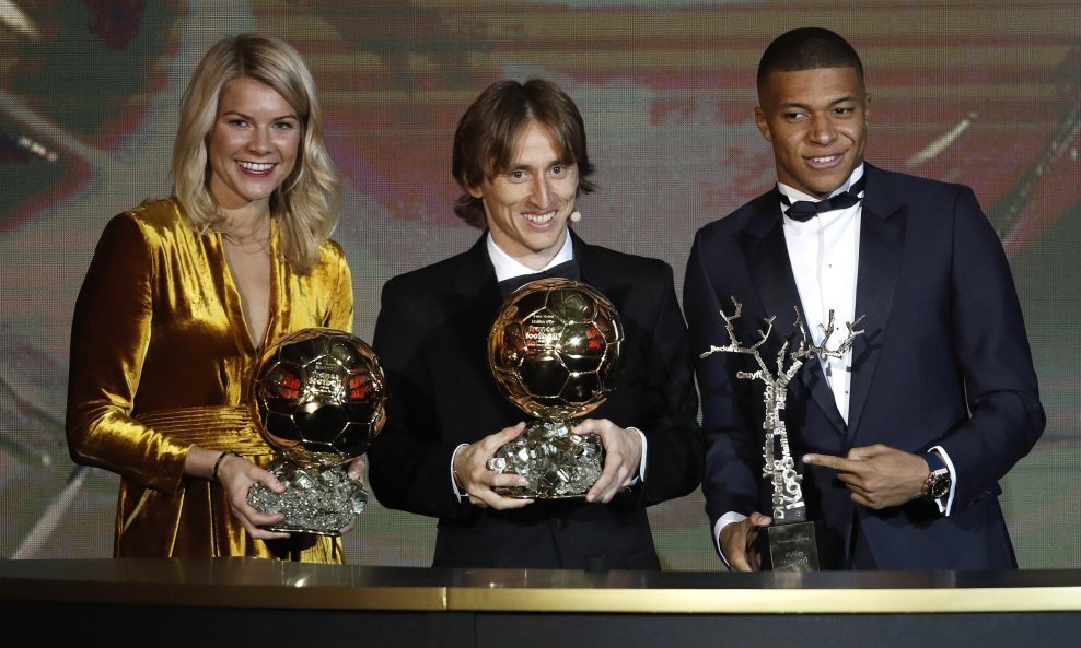 Ada Hegerberg, Luka Modrić, Kylian Mbappe