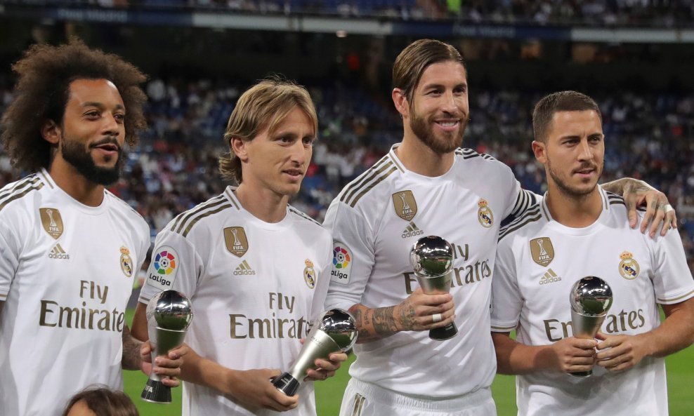 Marcelo, Luka Modrić, Sergio Ramos i Eden Hazard uoči početka sezone