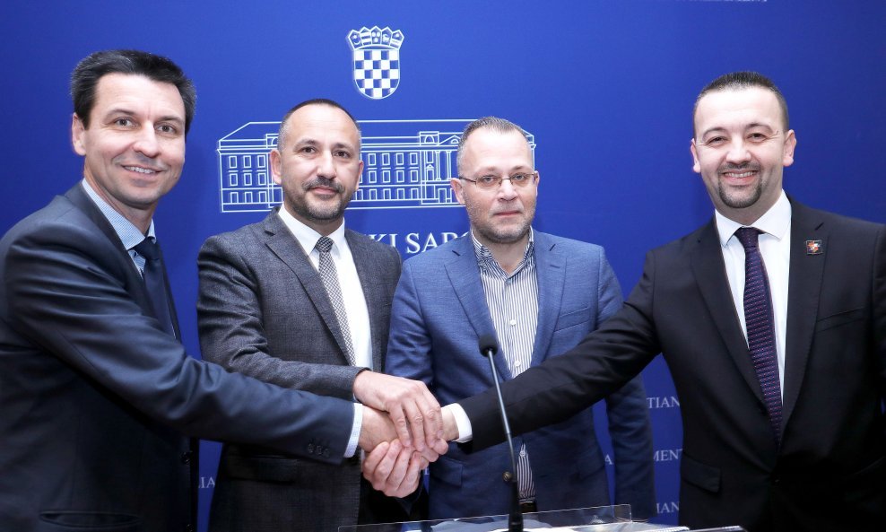 Zlatko Hasanbegović, Hrvoje Zekanović, Ladislav Iličić i Marijan Pavliček