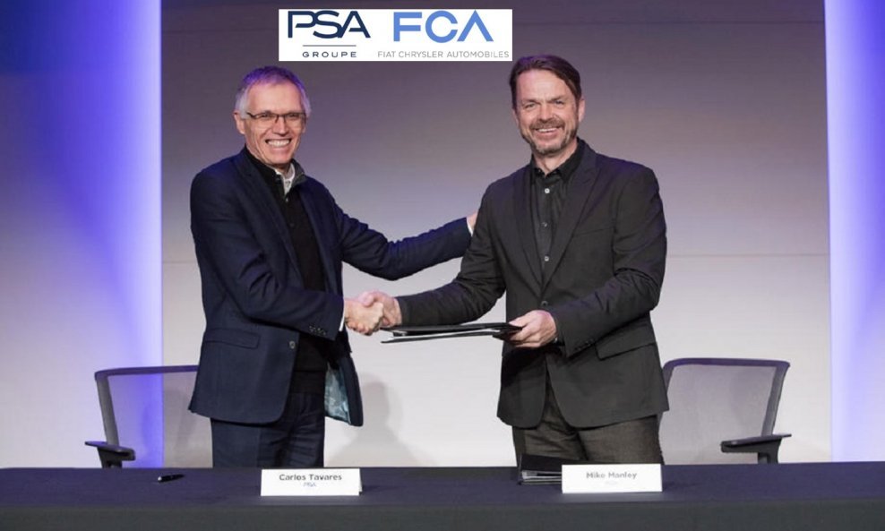 Predsjednik PSA Carlos Tavares i predsjednik uprave FCA Mike Manley potpisali su 18. prosinca 2019. sporazum o spajanju dviju kompanija čime postaju 4. najveći proizvođač automobila na svijetu