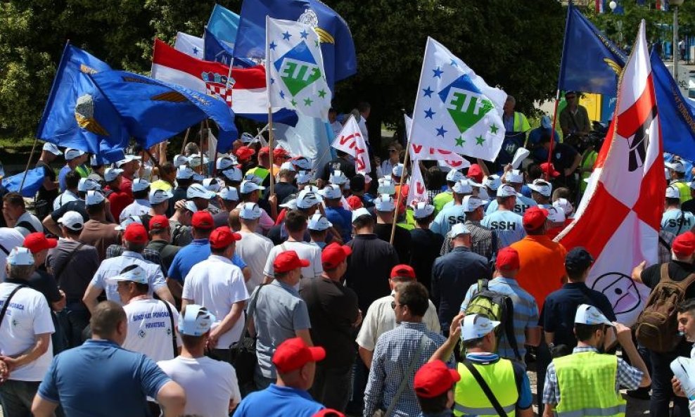 prosvjed strojovođa